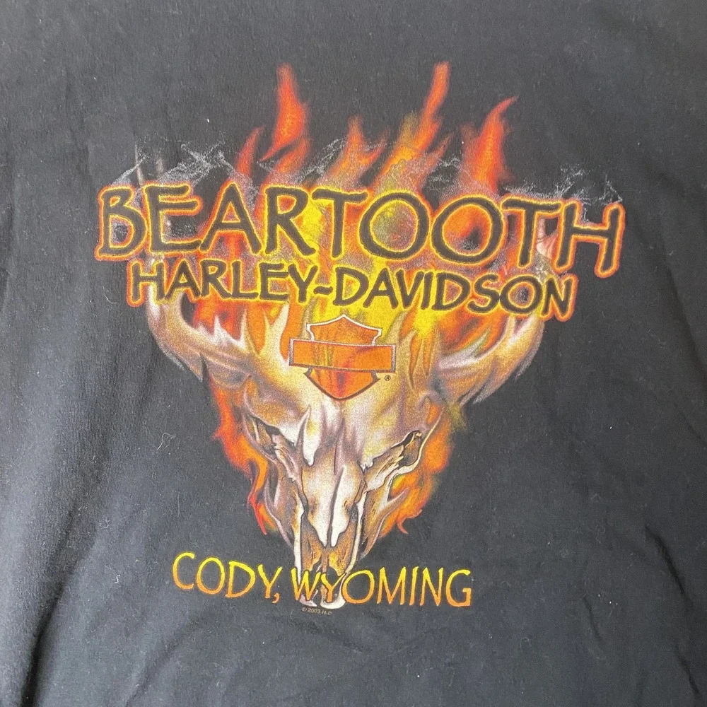 Harley-Davidson 2XL Rebellious T-Shirt Black Cody Wyoming Graphic Tee